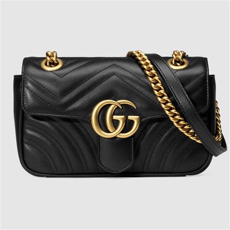 bolsa da gucci preta|gucci leather shoulder bag.